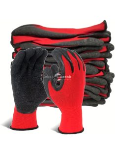   Multifunkcionális munkakesztyű gumibevonattal, csúszásmentes fogással kertészkedéshez és szereléshez