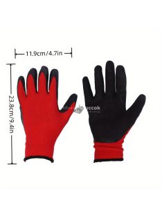   Multifunkcionális munkakesztyű gumibevonattal, csúszásmentes fogással kertészkedéshez és szereléshez