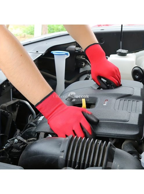 Multifunkcionális munkakesztyű gumibevonattal, csúszásmentes fogással kertészkedéshez és szereléshez