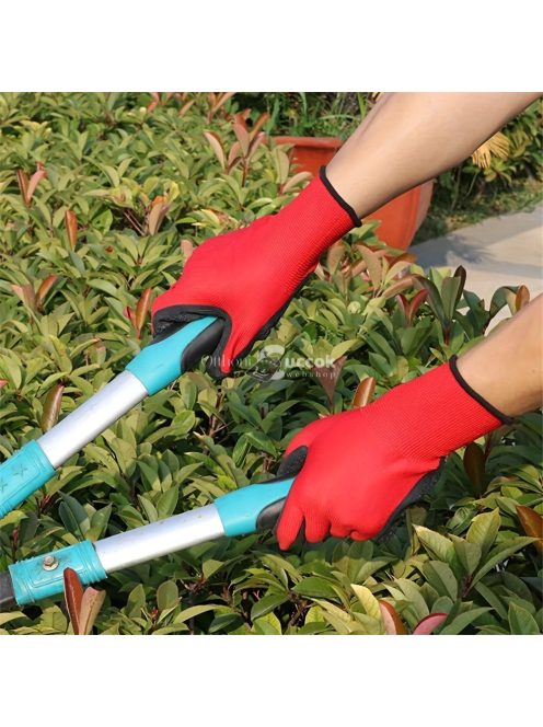 Multifunkcionális munkakesztyű gumibevonattal, csúszásmentes fogással kertészkedéshez és szereléshez