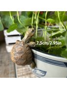 Rusztikus gyanta teknős szobor