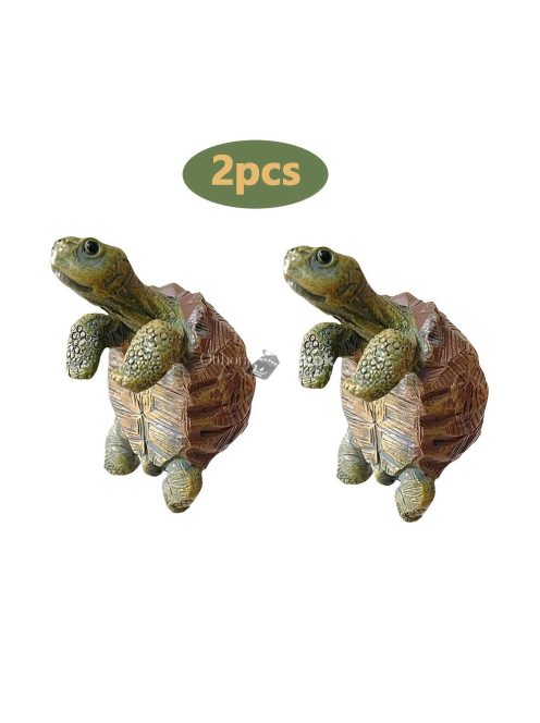 Rusztikus gyanta teknős szobor