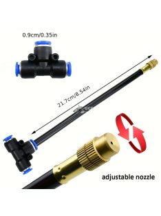   5 csomagos csepegtető párásító fúvóka készlet 8 hüvelykes rugalmas tömlővel