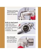 Kiváló minőségű rozsdamentes acélból készült, kettős kivezetésű kerti csap