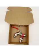 Kiváló minőségű rozsdamentes acélból készült, kettős kivezetésű kerti csap