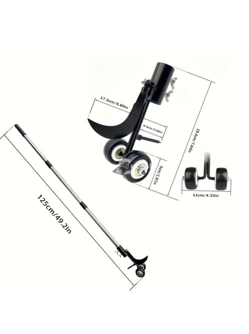 Fém résgyomláló kerekekkel