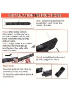 4db Fém kerti szerszám-rendező, állítható garázsfali rendszerező és tároló