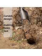 Strapabíró mangánacél kézi ásó ívelt kialakítással