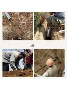 Strapabíró mangánacél kézi ásó ívelt kialakítással