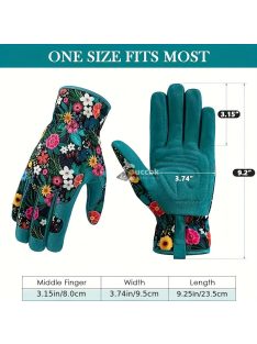 Virágmintás poliészter kerti kesztyű