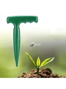   Tartós Zöld Kézi Talajfúró - Ideális Palántákhoz, Ültetéshez és Átültetéshez