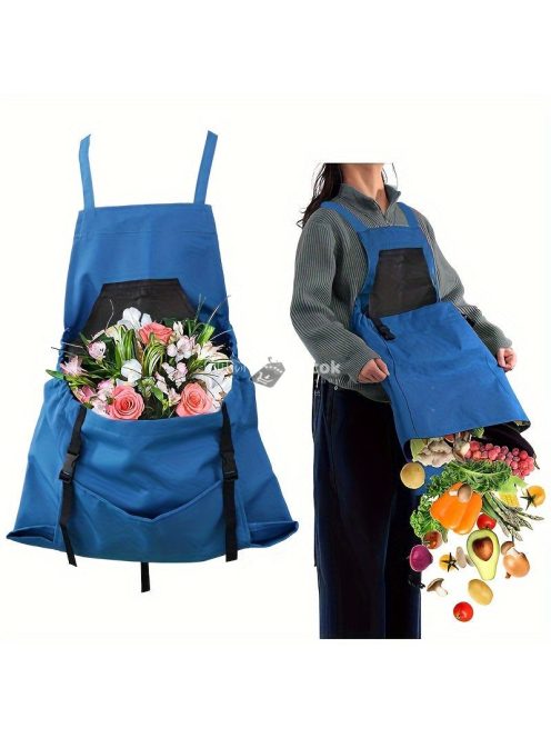 Kültéri aratókötény nagy zsebekkel