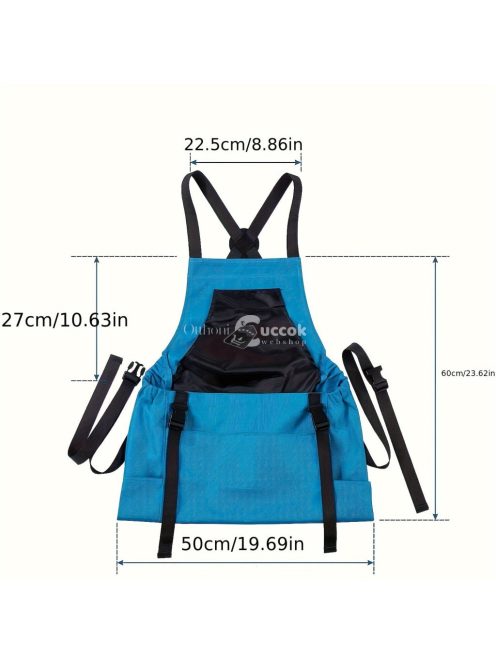 Kültéri aratókötény nagy zsebekkel