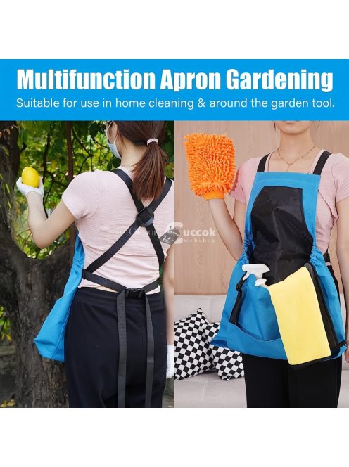 Kültéri aratókötény nagy zsebekkel