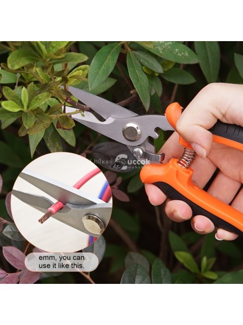 5 darabos Ergonomikus Kerti Szerszámkészlet Rozsdamentes Acél Metszőollóval, Magas Minőségű Pengékkel és Tárolótáskával