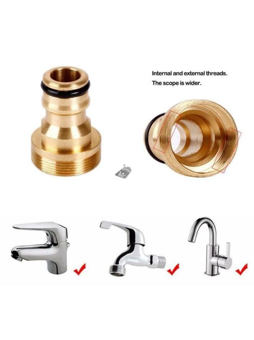 Sárgaréz gyorscsatlakozású kerti locsolócső csaptelep adapter