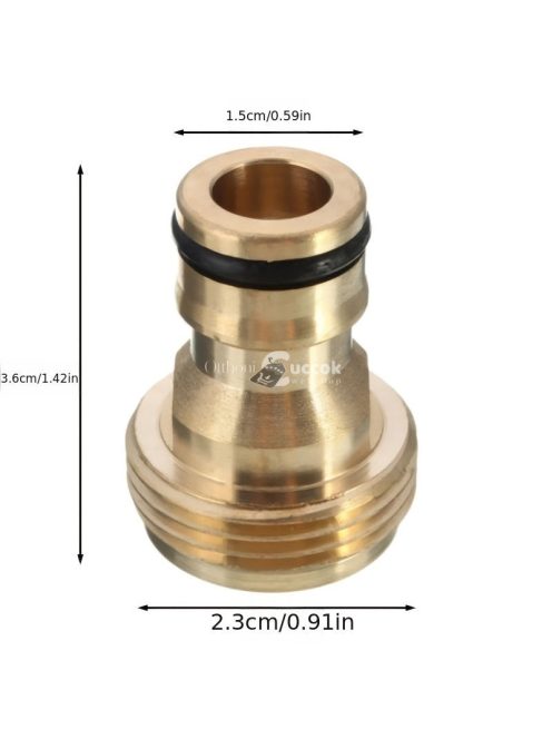 Sárgaréz gyorscsatlakozású kerti locsolócső csaptelep adapter