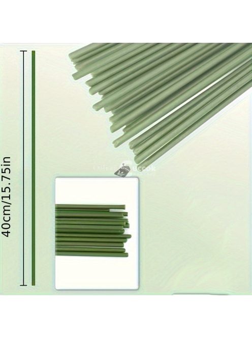 10db Zöld Hajlítható Növénytámasz Bot