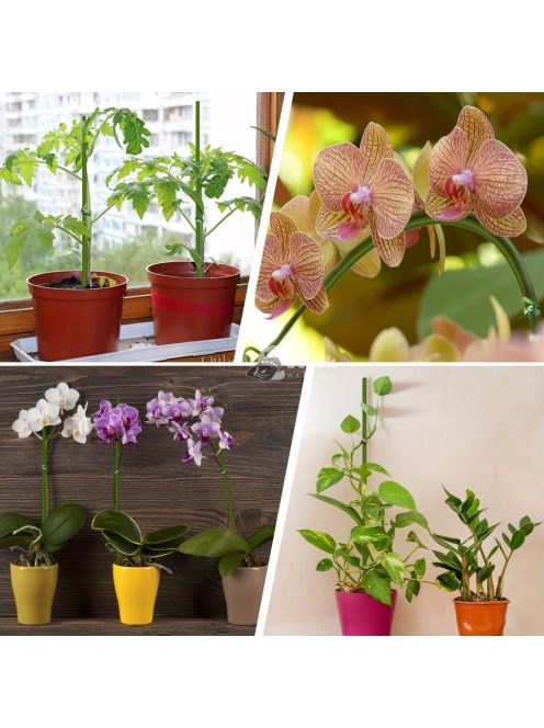 10db Zöld Hajlítható Növénytámasz Bot