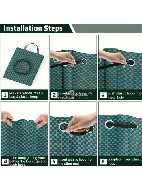 3 méretű, nagy teherbírású kerti hulladékzsák készlet