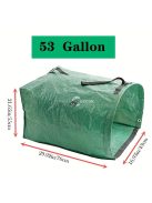 PP anyagból készült, nagy kapacitású, többször használható kerti hulladékzsák