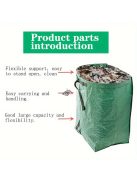 PP anyagból készült, nagy kapacitású, többször használható kerti hulladékzsák