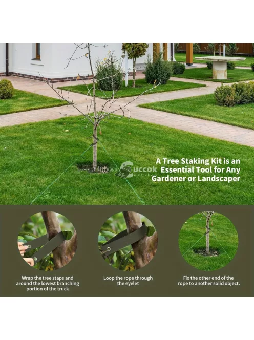 5 csomag nagy teherbírású kerti faheveder csattal