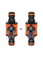 1db egyenlő kerti tömlő elzárószelep szerelvény