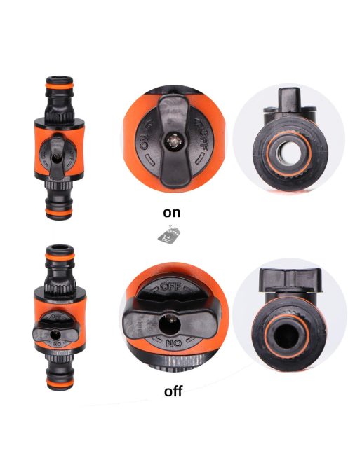 1db egyenlő kerti tömlő elzárószelep szerelvény