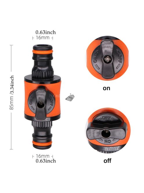 1db egyenlő kerti tömlő elzárószelep szerelvény