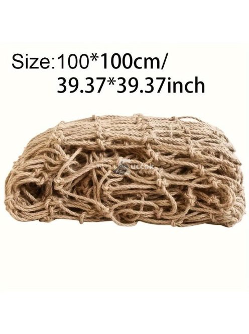 Sárgásbarna rattan és fonott fonálháló