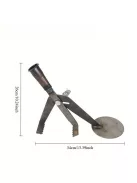 Multifunkcionális, nagy teherbírású kerti eszköz, tartós fém, fogantyú nélkül