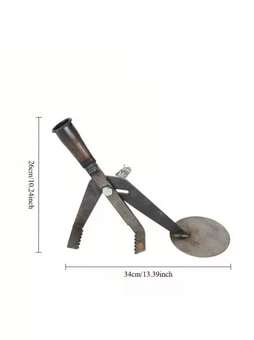 Multifunkcionális, nagy teherbírású kerti eszköz, tartós fém, fogantyú nélkül