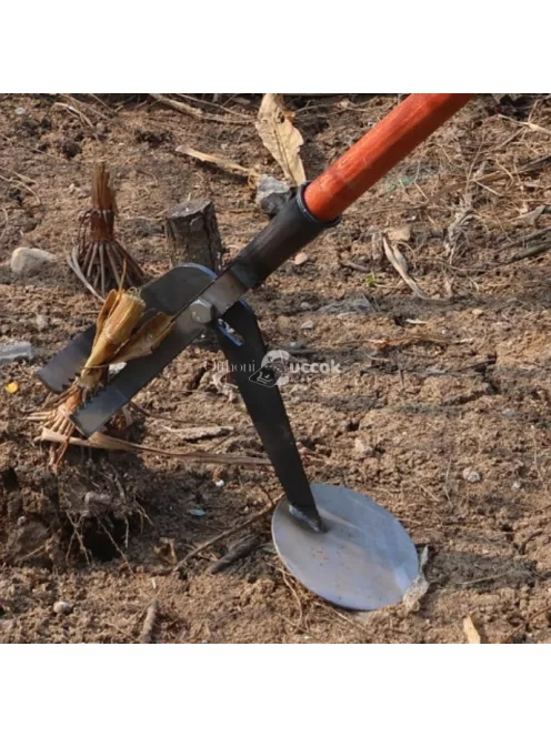 Multifunkcionális, nagy teherbírású kerti eszköz, tartós fém, fogantyú nélkül