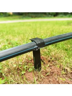   25db Tartós Műanyag PE Cső tartó - 1/2 Csepegtető Öntözőcsövekhez, Kerti Tömlőtartó Karó