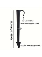 25db Tartós Műanyag PE Cső tartó - 1/2 Csepegtető Öntözőcsövekhez, Kerti Tömlőtartó Karó