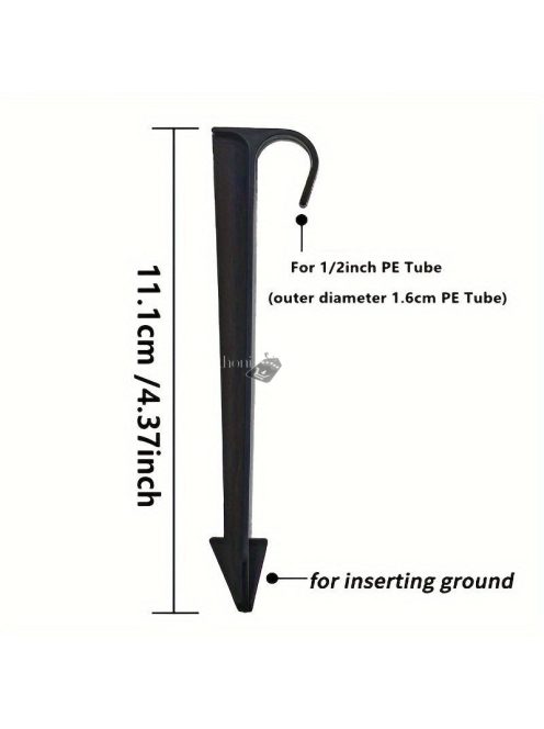 25db Tartós Műanyag PE Cső tartó - 1/2 Csepegtető Öntözőcsövekhez, Kerti Tömlőtartó Karó