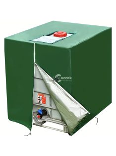   1000L Kültéri IBC Víztartály Fedél - Időjárásálló, Porálló és Hőálló Cipzárral