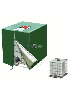   1000L Kültéri IBC Víztartály Fedél - Időjárásálló, Porálló és Hőálló Cipzárral