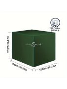 1000L Kültéri IBC Víztartály Fedél - Időjárásálló, Porálló és Hőálló Cipzárral