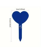 50 Szív alakú műanyag növény jelölő címke