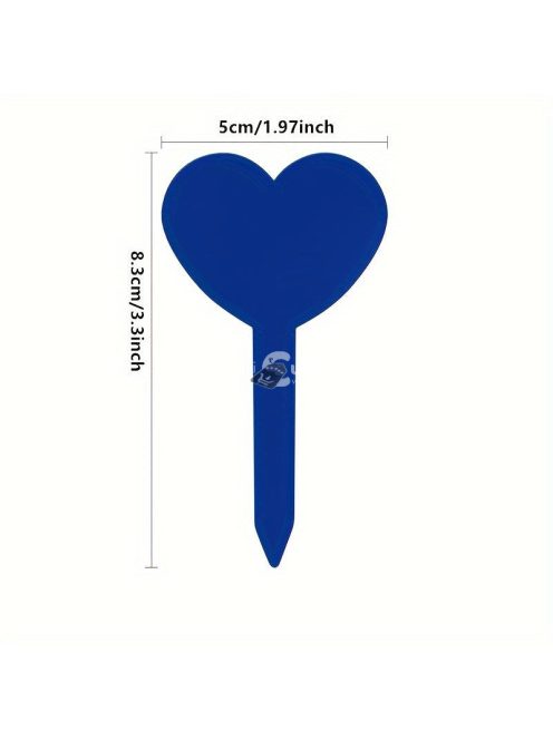 50 Szív alakú műanyag növény jelölő címke