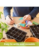 50 Szív alakú műanyag növény jelölő címke