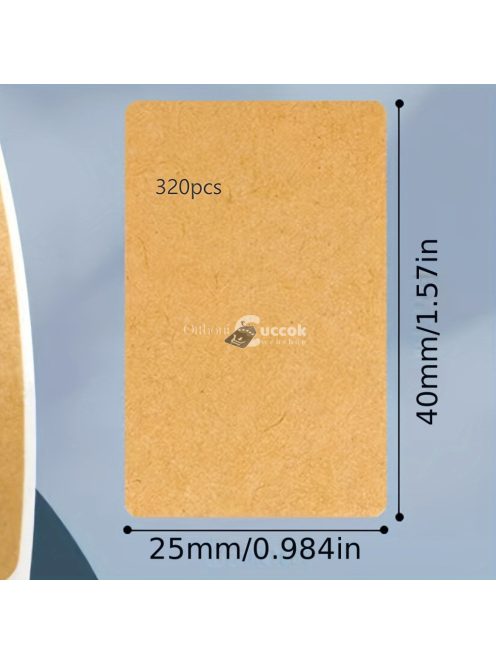 Természetes Barna Kraft Papír Matrica