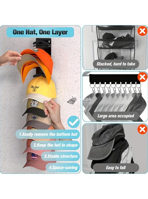 20 részes fekete sapkaszervező