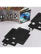 26db-os ábécés CD és DVD-rendszerező kétoldalas nyomtatott címkékkel