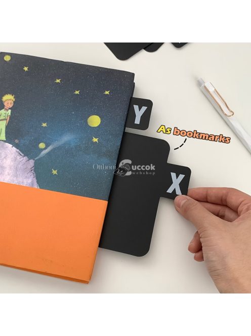 26db-os ábécés CD és DVD-rendszerező kétoldalas nyomtatott címkékkel