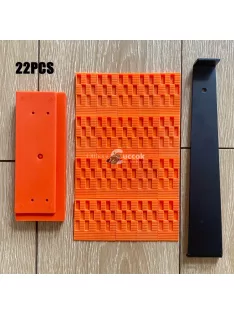   22 db-os padlóburkoló készlet - Műanyag kézi szerszámkészlet 1 horoggal, 1 ütőblokkal és 20 alátéttel