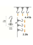 10 darabos szupererős neodímium mágneses horgok