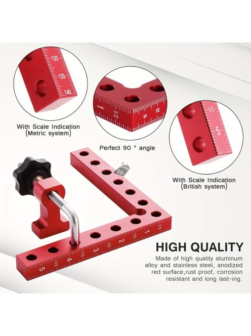 2 darabos alumínium ötvözet 90 fokos sarokszorító